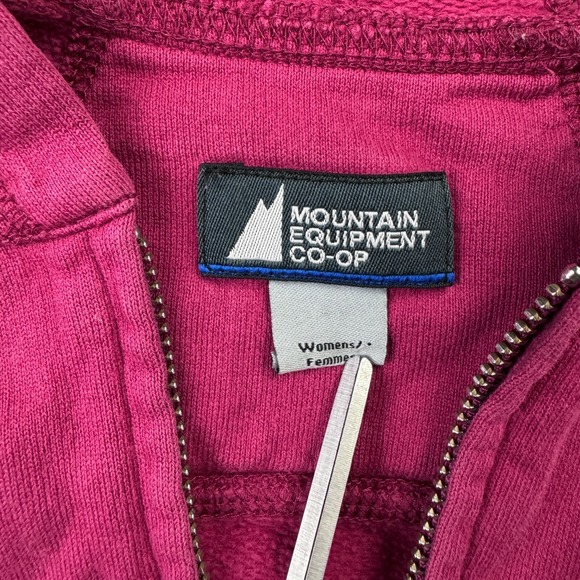 Mountain Equipment Co-Op Hoodie Women's XS Pink Zip-Up Organic Cotton Outdoor - Picture 4 of 14